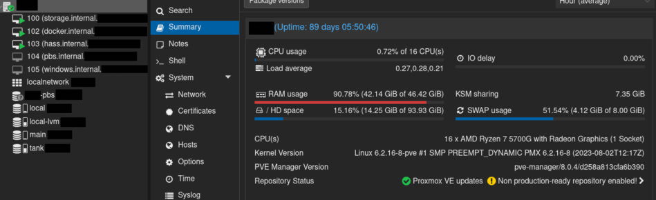 Proxmox Host Panel